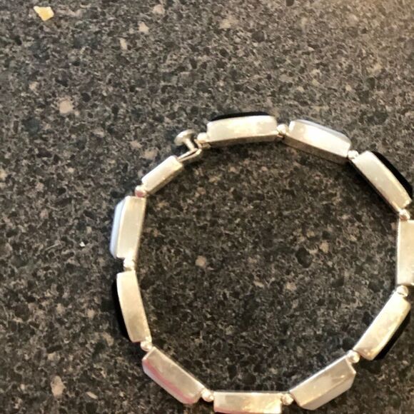 Vintage Sterling silver 925 Bracelet /w genuine Agate stones - Picture 4 of 16